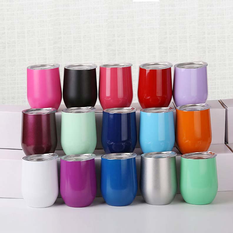 Colorful 250ml Ss Coffee Tea Egg Shaped Mug With Pp Lid