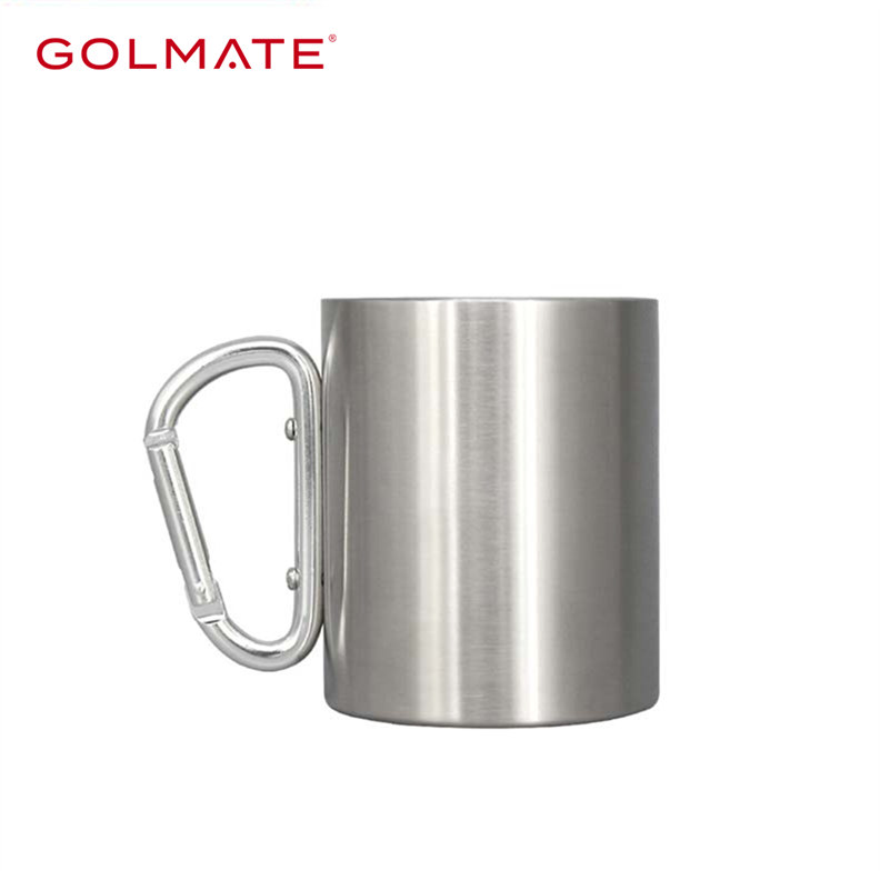 300ML Carabiner Hook Stainless Steel Outdoor Picnic Camping Mug