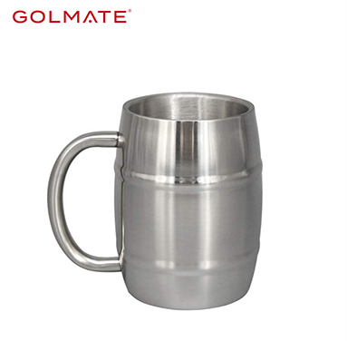 450ML Stainless Steel Drum Shape Coffee Travel Beer Mug Cup