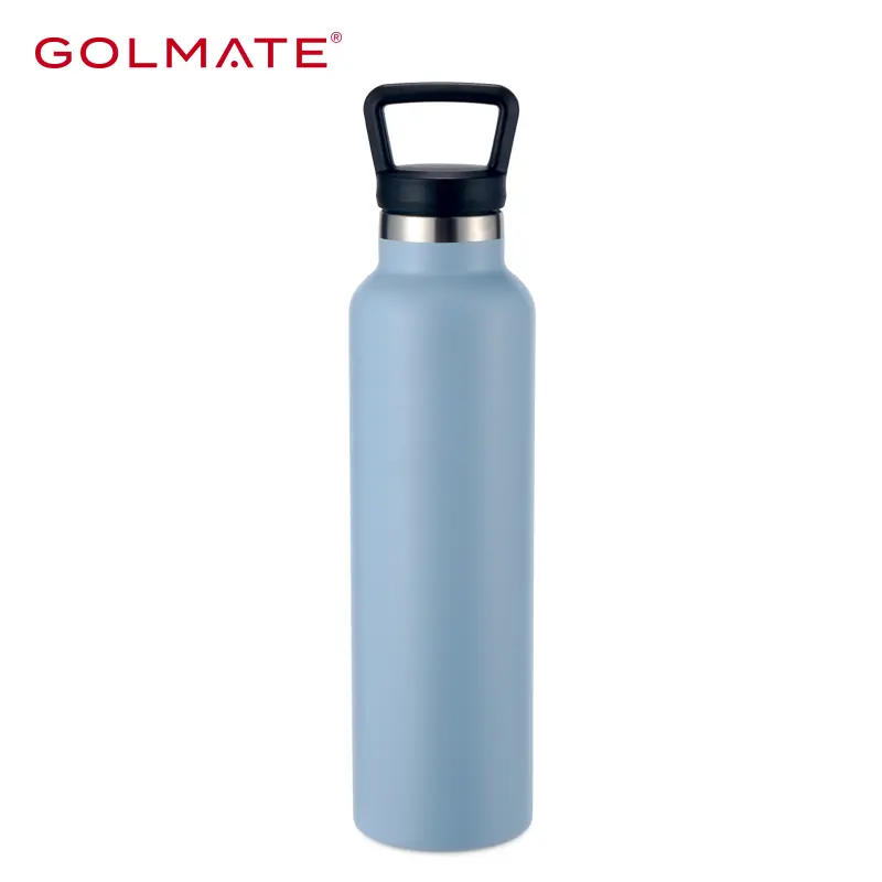 Portable Skinny Modern Water Bottle with Quadrilateral Handle