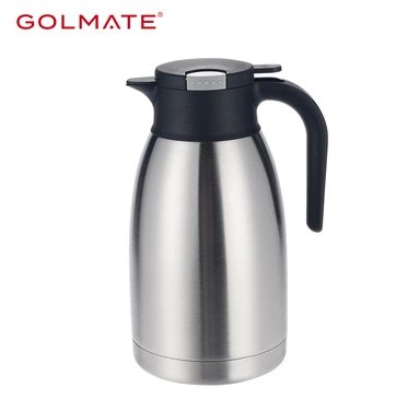 Golmate Wholesale 2L Household Insulated Vacuum Jug Stainless Steel Carafe with PP Lid