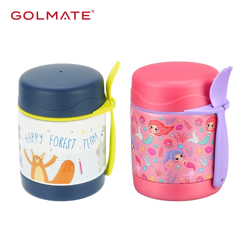 personalized insulated childrens lunch jar portable 350ml food container with logo 02