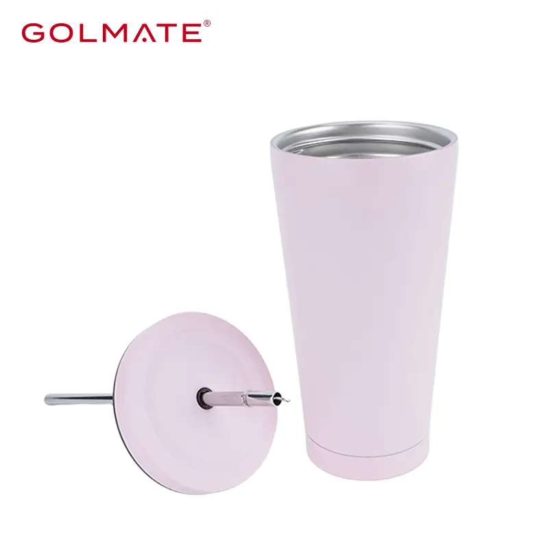 Golmate Wholesale Stainless Steel Insulated Cups Car Tumbler With Straw