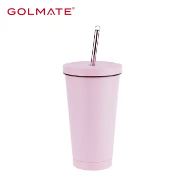 Golmate Wholesale Stainless Steel Insulated Cups Car Tumbler With Straw